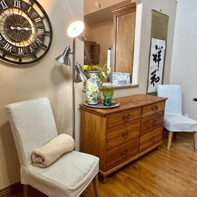 Ranch Oak 6 drawer chest w/ Horseshoe handles