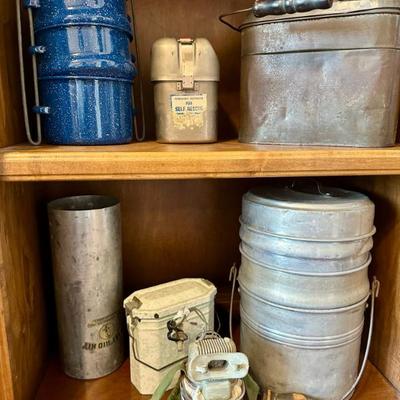 Sale Photo Thumbnail #40: Antique Miners Lunch Pails