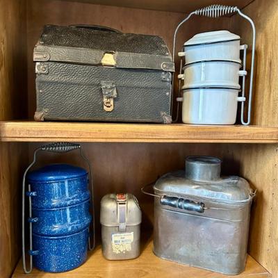 Sale Photo Thumbnail #42: Antique Miners Lunch Pails