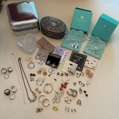 Earrings And Sterling Rings