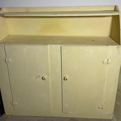 Vintage Yellow Cabinet 