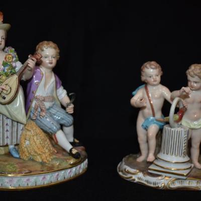 Meissen Allegory of Autumn and Cherubs with Parrot