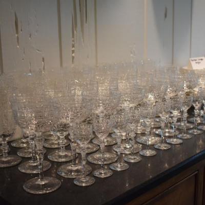 Sale Photo Thumbnail #11: Rock Sharpe Cut Floral Stemware, 45 pcs