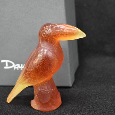 Sale Photo Thumbnail #45: Daum Amber pâte-de-verre Toucan