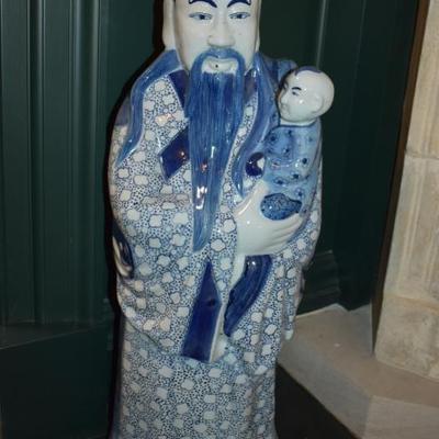 Sale Photo Thumbnail #56: Large Vintage Ceramic Figure of Shao Lao and Child