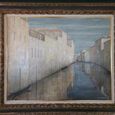 Jean-Pierre Capron Oil (French, 1921-1997), Venice