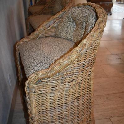 Sale Photo Thumbnail #66: Woven Rattan Barstools