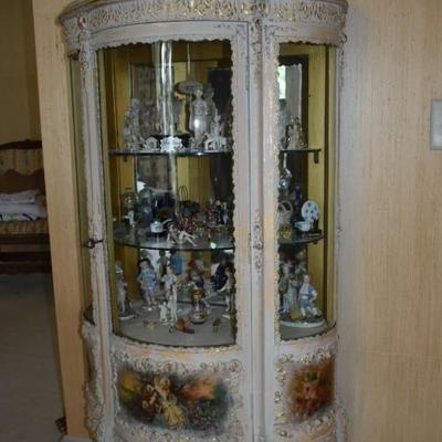 Sale Photo Thumbnail #33: Ornate French White Curio Cabinet