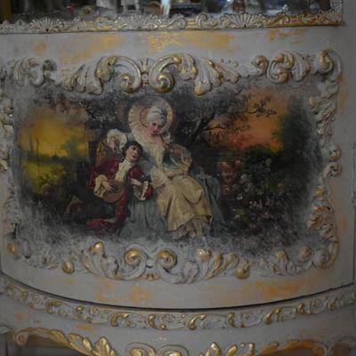 Sale Photo Thumbnail #37: Ornate French White Curio Cabinet