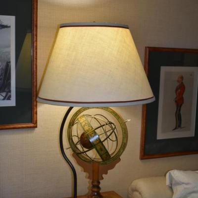 Sale Photo Thumbnail #25: Vintage Armillary Astrological Zodiac Bronze Table Lamp by Frederick Cooper