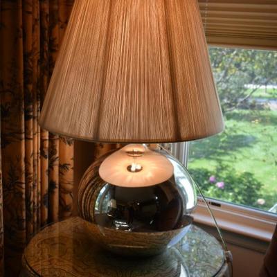 Midcentury Glass Ball Lamp