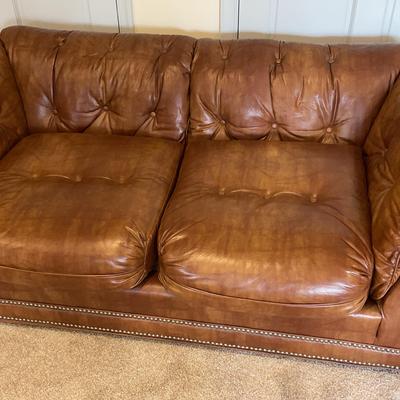 Faux Leather Loveseat