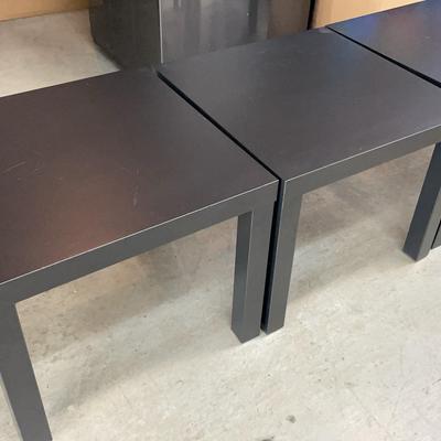 Trio of IKEA Lack Black Side Tables