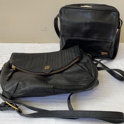 Dakota & Elliot Luca Black Leather Crossbody Purses