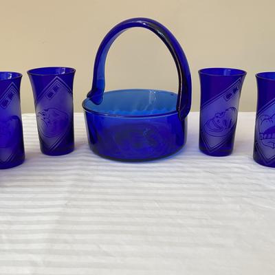 Japanese Cobalt Glass