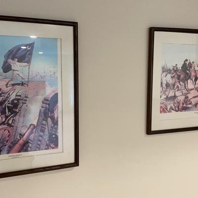 Revolutionary War Prints Charleston & Monmouth