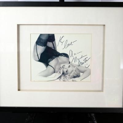 Signed Anna Nicole Smith Photograph, Framed, Mat with Glass 