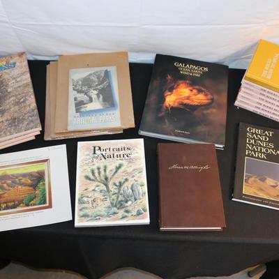 Assorted Nature Books:  Great Sand Dunes, Portraits of Nature, Galapagos - Inscribed