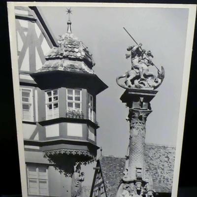 KC DenDooven Original Black & White Print - Rothenburg, Germany City Center