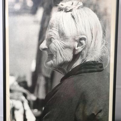 "Ageless" Framed Photograph, Black Frame, Side Portrait