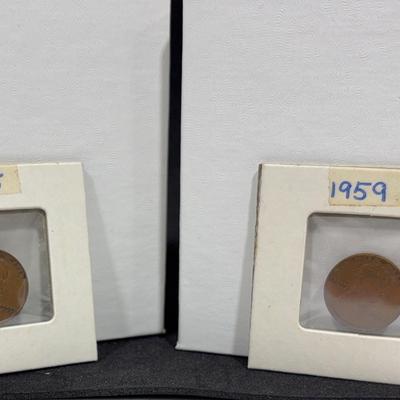BE080 1955 Wheat Penny And 1959 Penny 