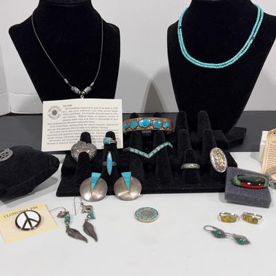 BE031 Turquoise And Abalone Jewelry 