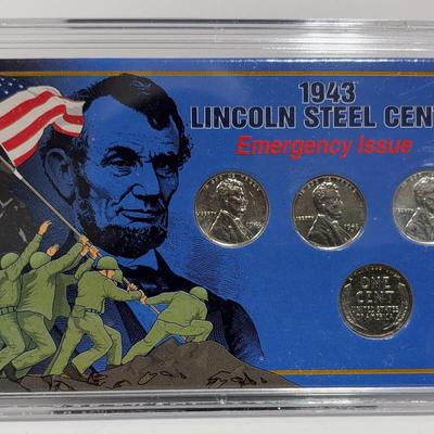 BE039 1943 Lincoln Steel Cents