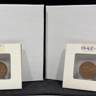 BE076 1945 And 1945-S Wheat Pennies 