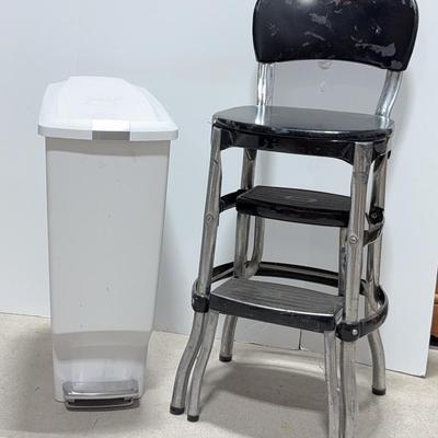 BG103 Step Stool With Sliding Steps And Seat