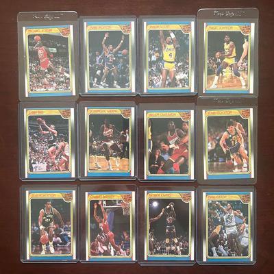 1988 Fleer Basketball Allstar Complete Set 1-12. Michael Jordan, Magic Johnson, Larry Bird, and More