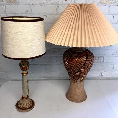 2 Vintage Table Lamps, Including Large One By ‘Artmaster’