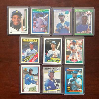 Ken Griffey Jr. Rookie Card Lot. Upper Deck, Rookies, Rated Rookie, Update, and More