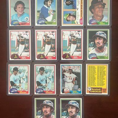 1981 Topps Baseball Cards. Harold Baines Rookie, George Brett, Rickey Henderson, and More