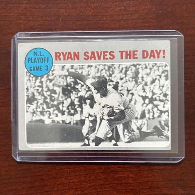 1970 Topps Baseball Card. Nolan Ryan. Ryan Saves The Day. Card #197