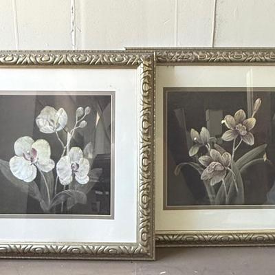 A Pair of Framed Floral Prints