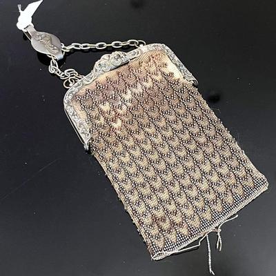 1900s French Steel Cut Beaded Chatelaine