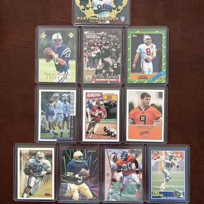 Vintage Rookie Football Cards. Peyton Manning, Brett Favre, Steve Young Rookie Cards, and More