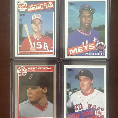 Vintage Rookie Baseball Cards. Mark McGwire Olympic, Roger Clemens, and Dwight Gooden