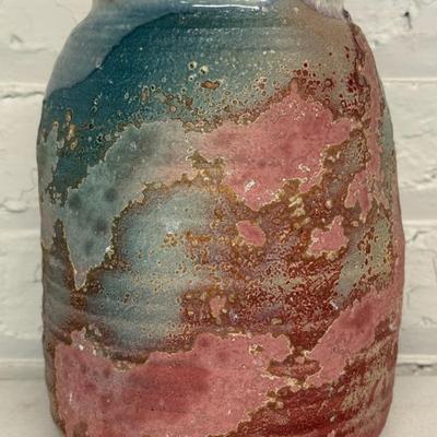 Tony Evans Raku Pottery Art Vase