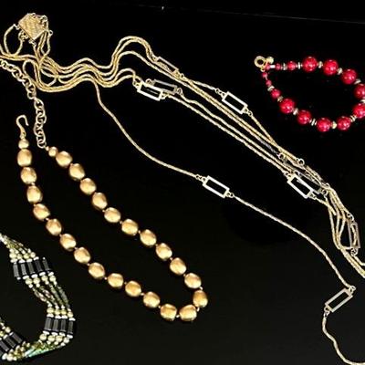 Goldtone Costume Jewelry with 1976 Givenchy Link Necklace