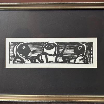 Georges Rouault Abstract Expressionist Wood Engraving