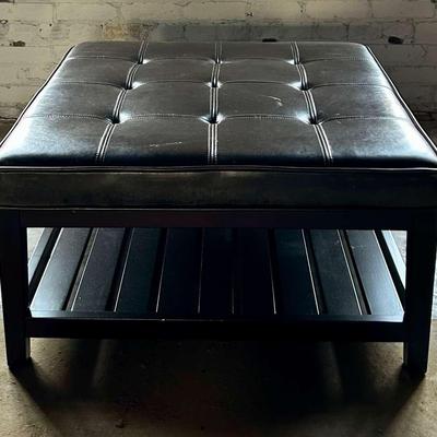 Faux Leather Top Ottoman / Coffee Table