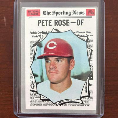 1970 Topps Baseball Card. Pete Rose Allstar. Card #458