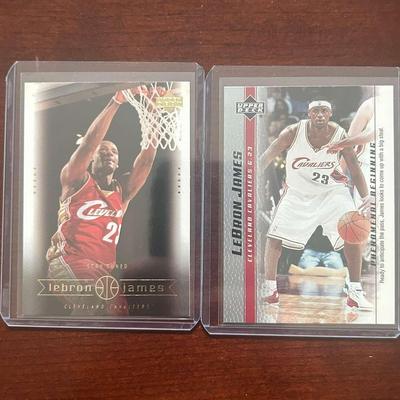 Lebron James Rookie Cards. 2003 Upper Deck Phenomenal Beginning. Card #17 & #15