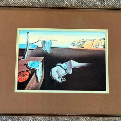 Framed Salvador Dali Surrealist Print ‘The Persistence Of Memory’