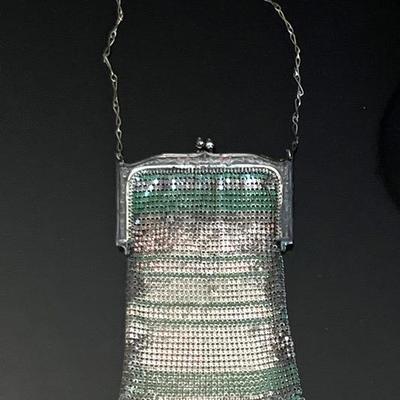 1920s Enameled Mesh Flapper Purse