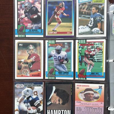 Over 200 Vintage Football Cards. Joe Montana, Deion, Jerry Rice, Bo, Rookies, and More