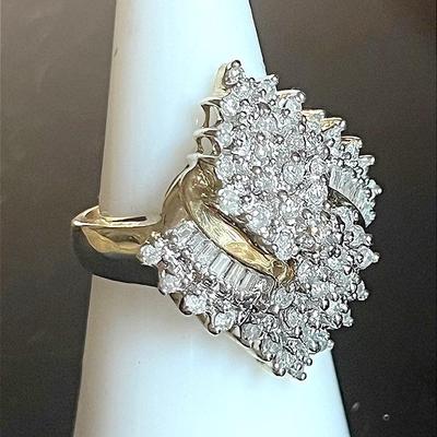 10K Yellow Gold 76 Diamond Ring