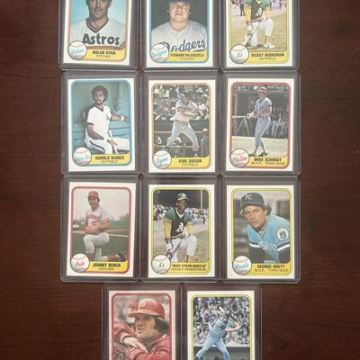 1981 Fleer Baseball Complete Set. Fernando Valenzuela Rookie Card. Pete Rose, Mike Schmidt, and More