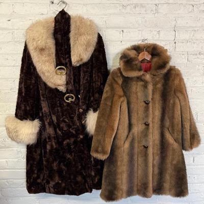 2 Vintage Women’s Fur Coats, Northern Belle & Long Cuffed Car Coat